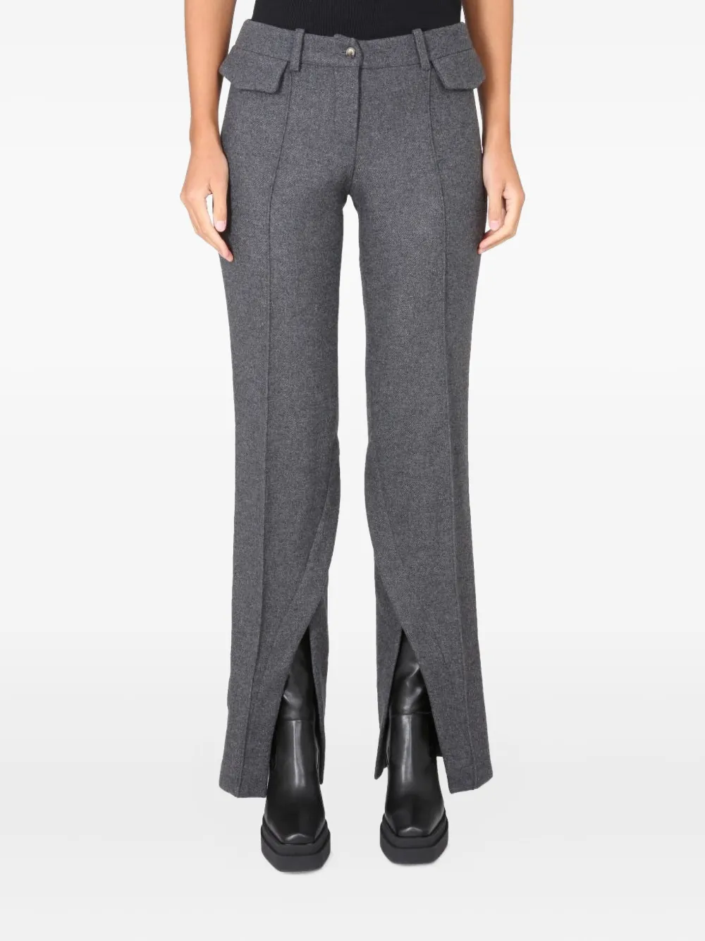 The Mannei split trousers | Grey | Image 1