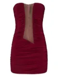Nensi Dojaka draped mesh-panel mini dress - Red