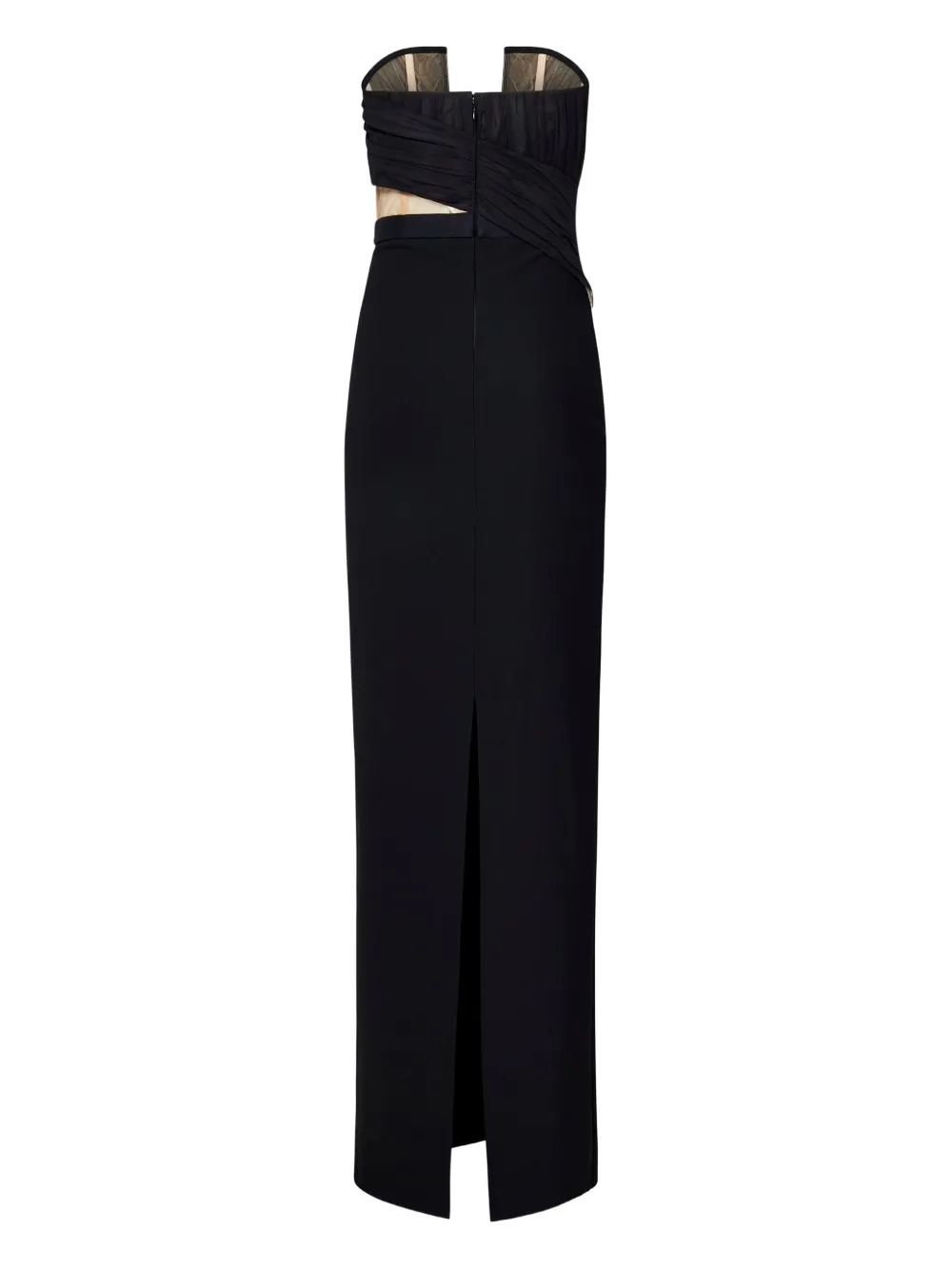 Nensi Dojaka Maxi-jurk met plissé detail en uitgesneden details - Zwart