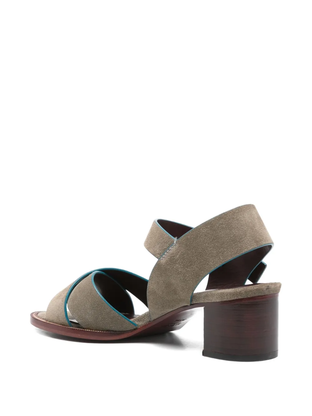 Avril Gau 60mm crossover buckle heeled sandals Grey