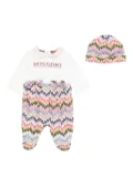 Missoni Kids zig-zag print romper (set of two) - Pink