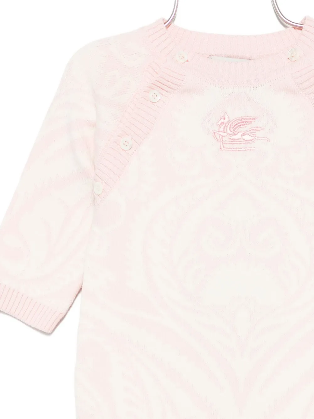 ETRO KIDS Twee rompers met knoopsluiting en zebraprint Roze