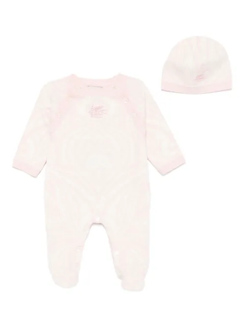 ETRO KIDS zebra-print button-fastening babygrow set (set-of-two)