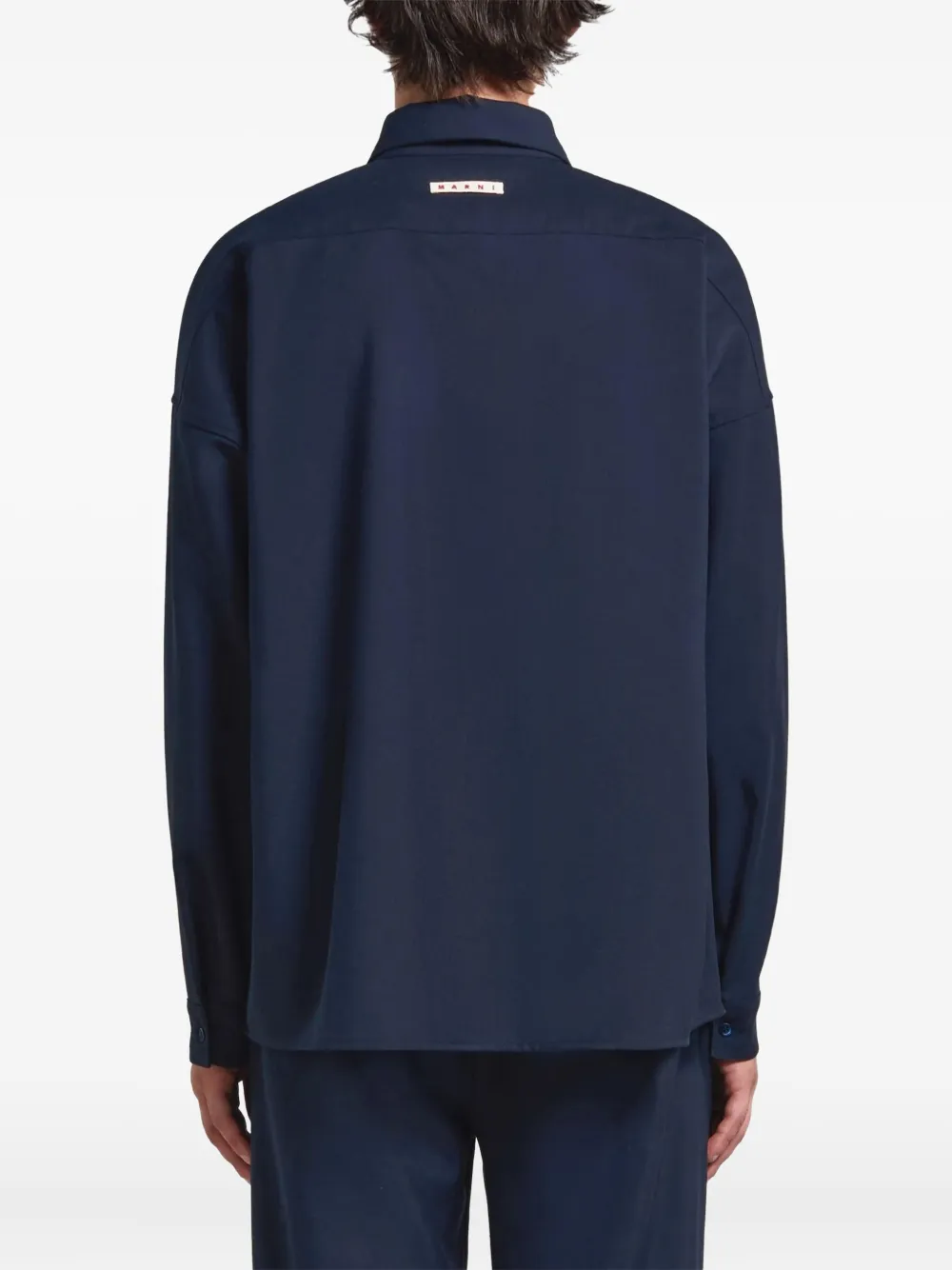 Marni Wollen overhemd Blauw