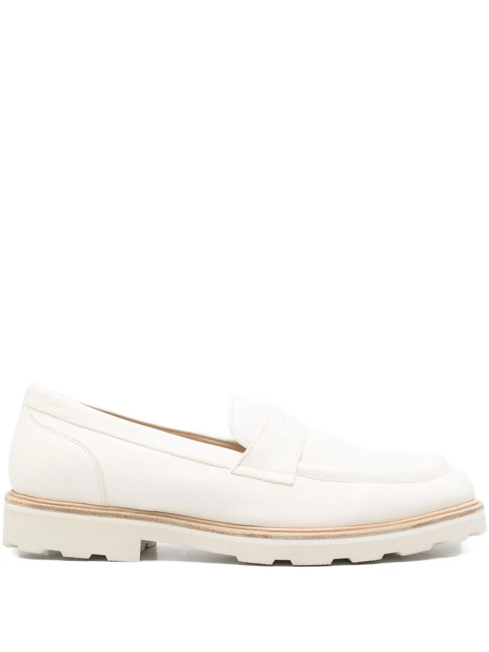 Sturlini firenze penny-slot leather loafers White