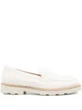 sturlini firenze penny-slot leather loafers - White