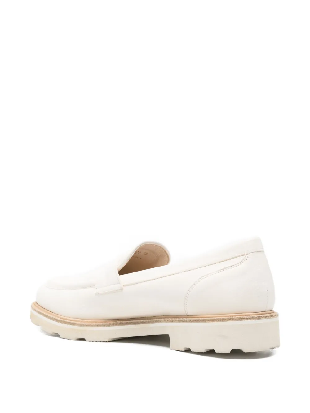 sturlini firenze penny-slot leather loafers White