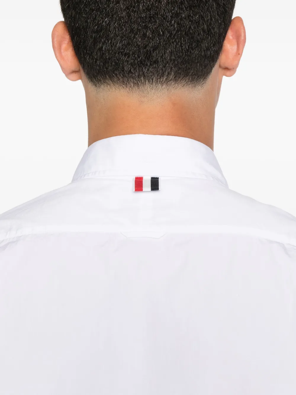 Thom Browne Overhemd met 3-Stripes logo Wit