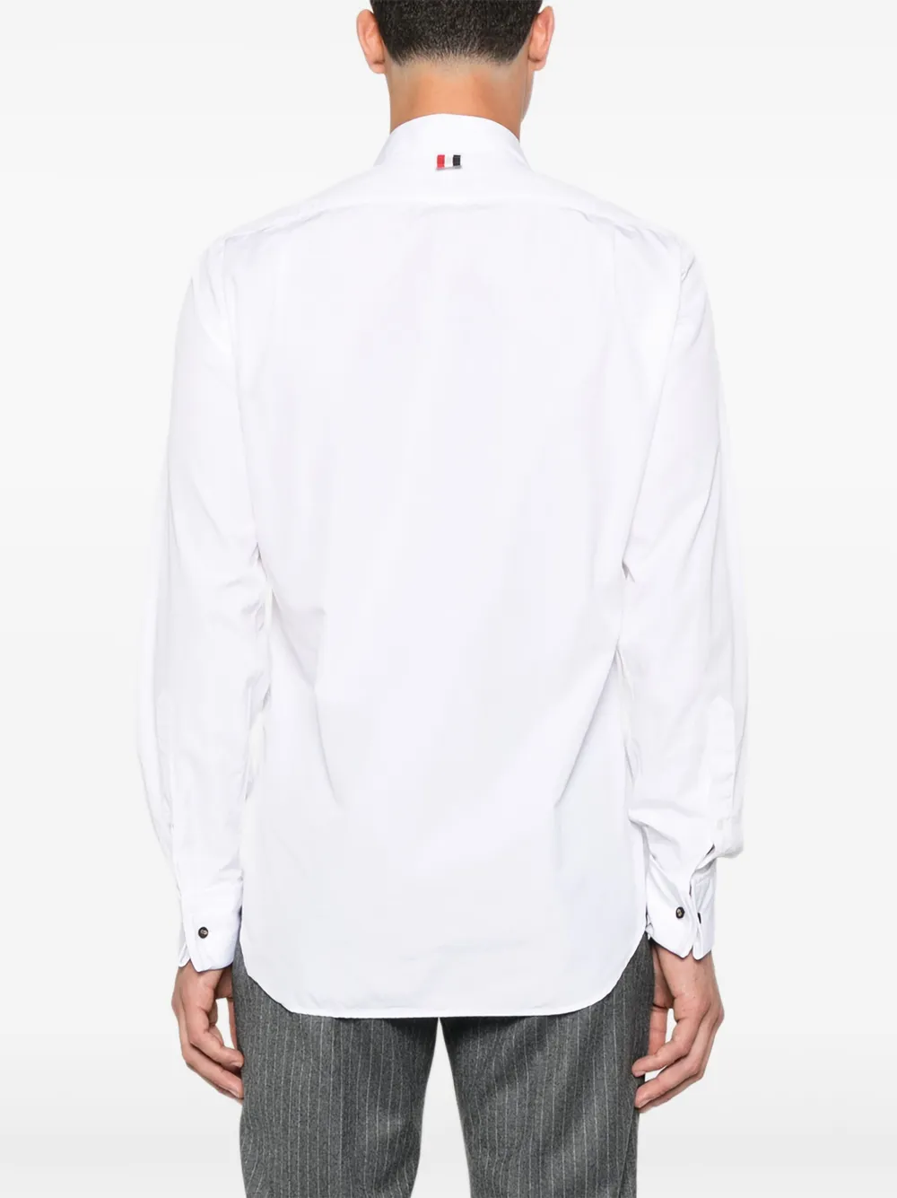 Thom Browne Overhemd met 3-Stripes logo Wit