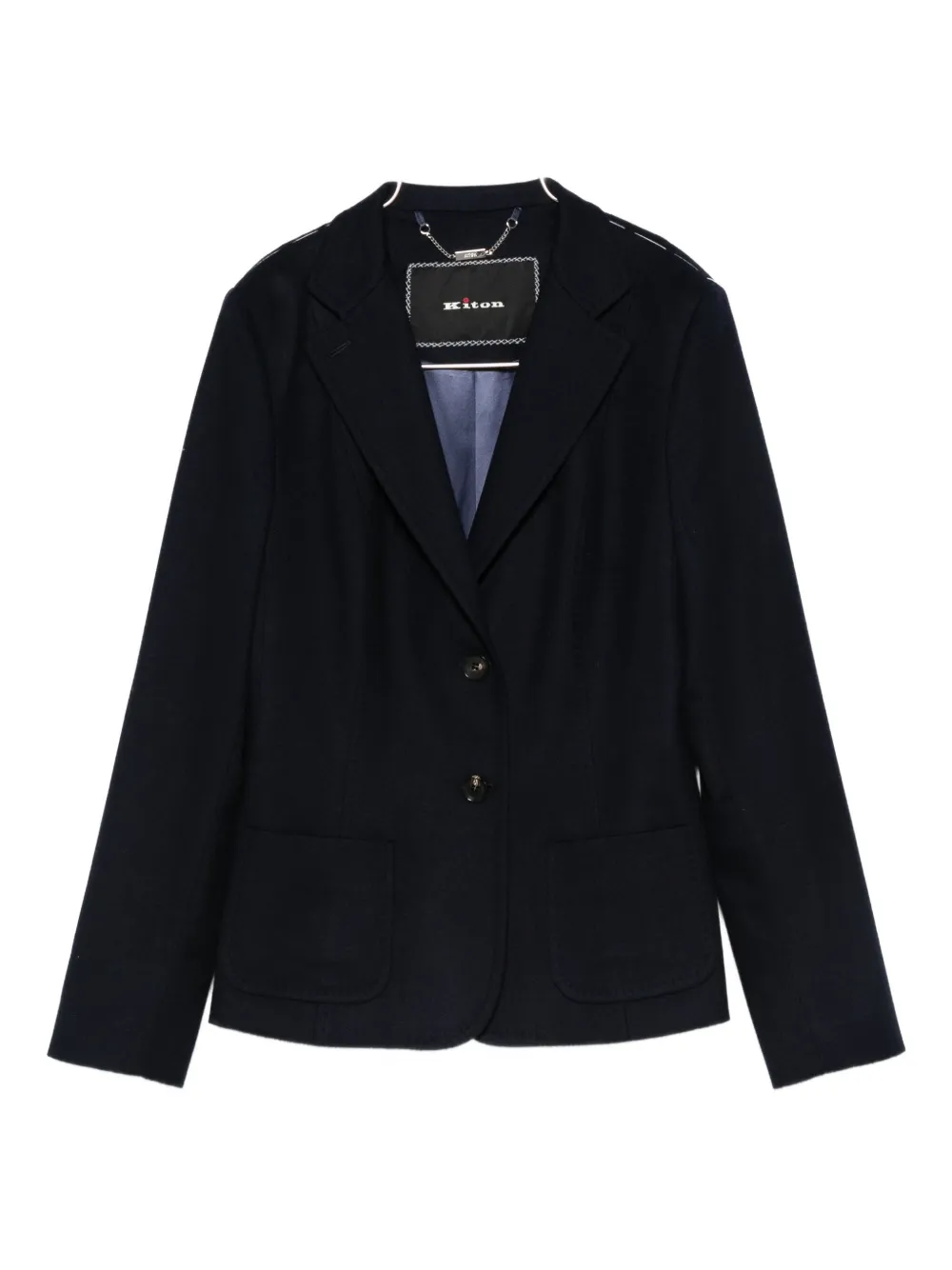 Kiton Two-button Patch-pocket Blazer In Blue