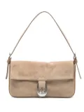 STAUD Harlow buckled suede shoulder bag - Grey