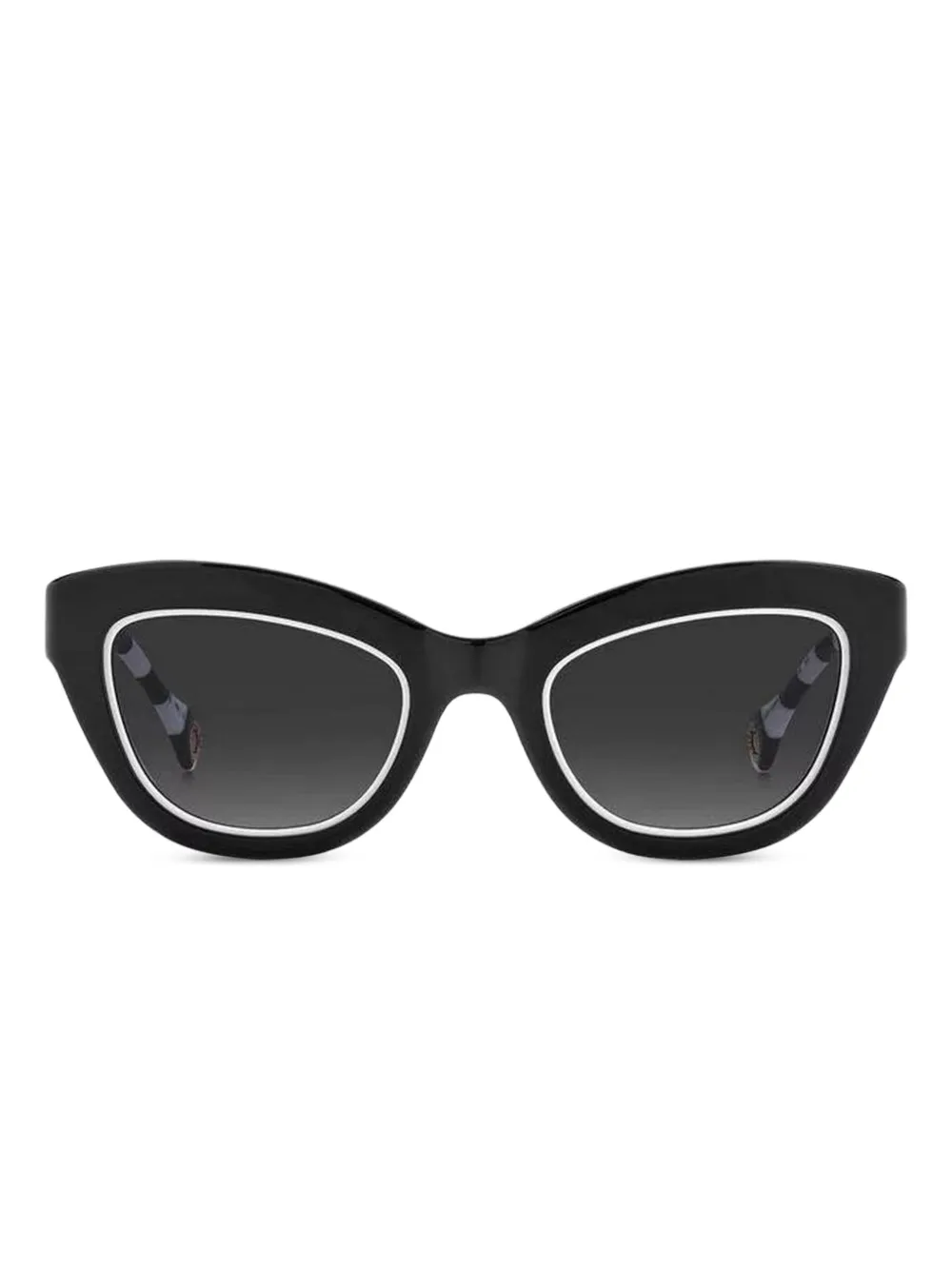 Carolina Herrera striped cat-eye sunglasses Zwart