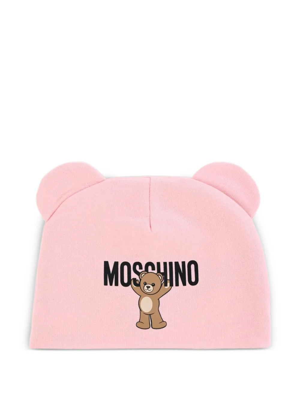 Moschino Kids bear-ear beanie | Pink | Image 1
