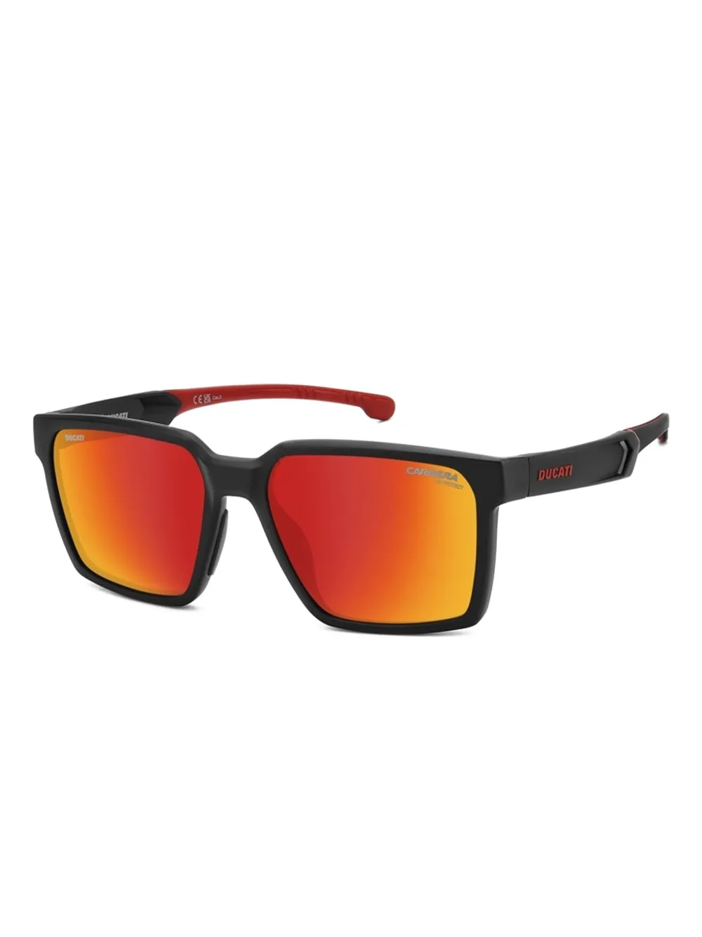 Carrera x Ducati square-frame sunglases Zwart