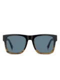 Tommy Hilfiger horn-effect square sunglasses - Black