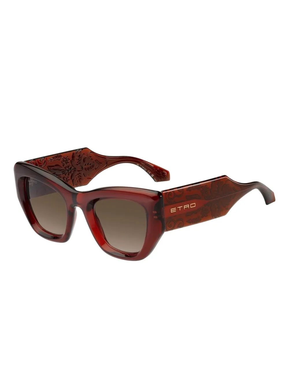 ETRO paisley-embellished cat-eye sunglasses Rood