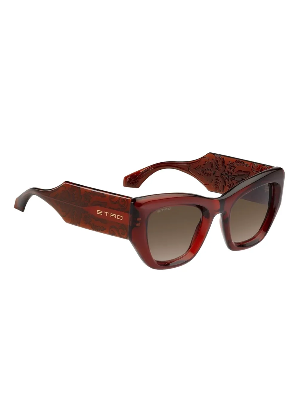ETRO paisley-embellished cat-eye sunglasses Rood