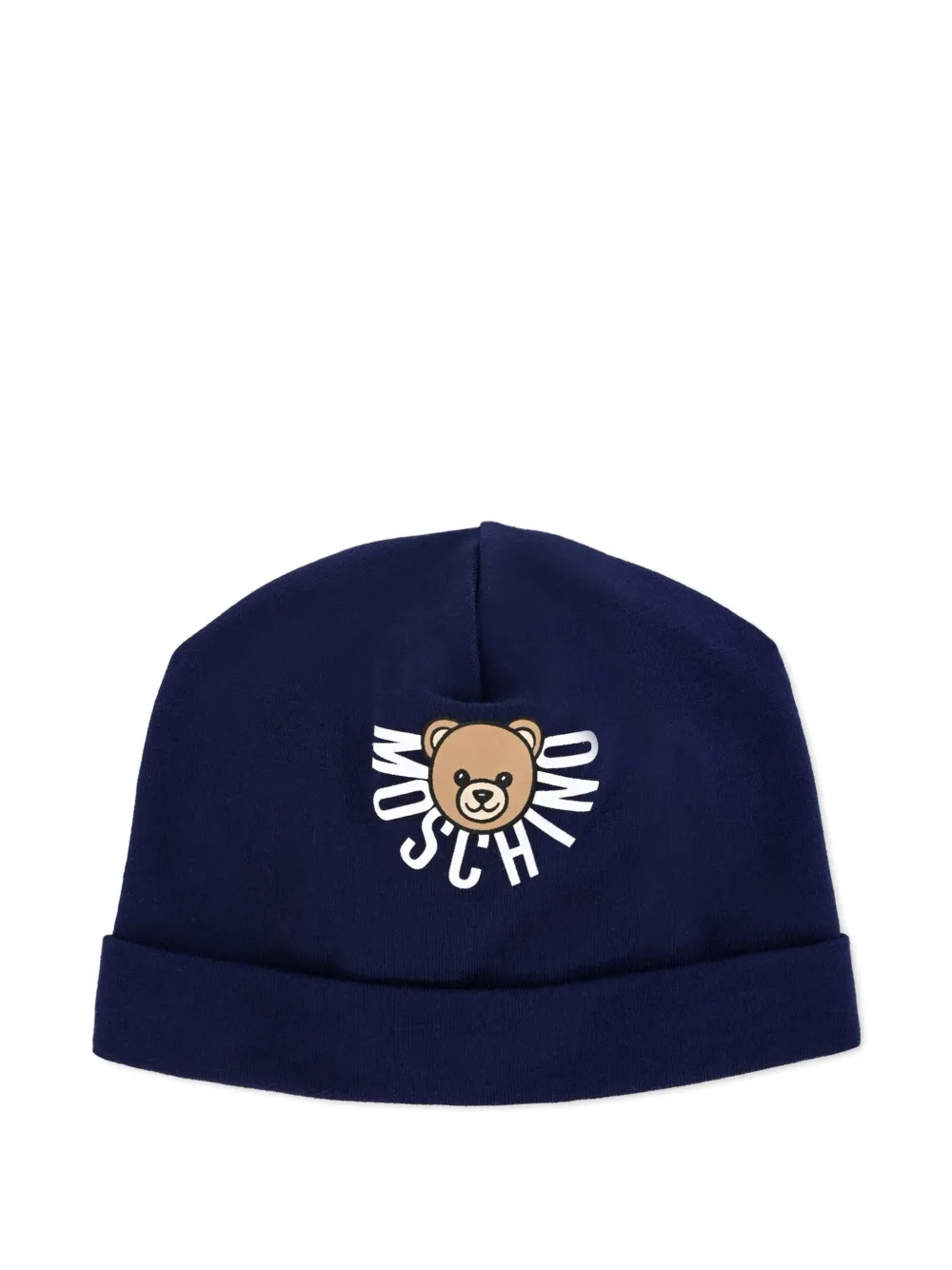Moschino Babies' Teddy-print Beanie In Black