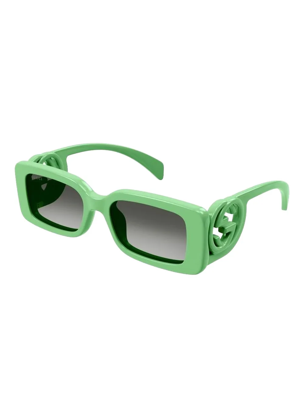 Gucci Eyewear GG-logo rectangle-frame sunglasses - Groen