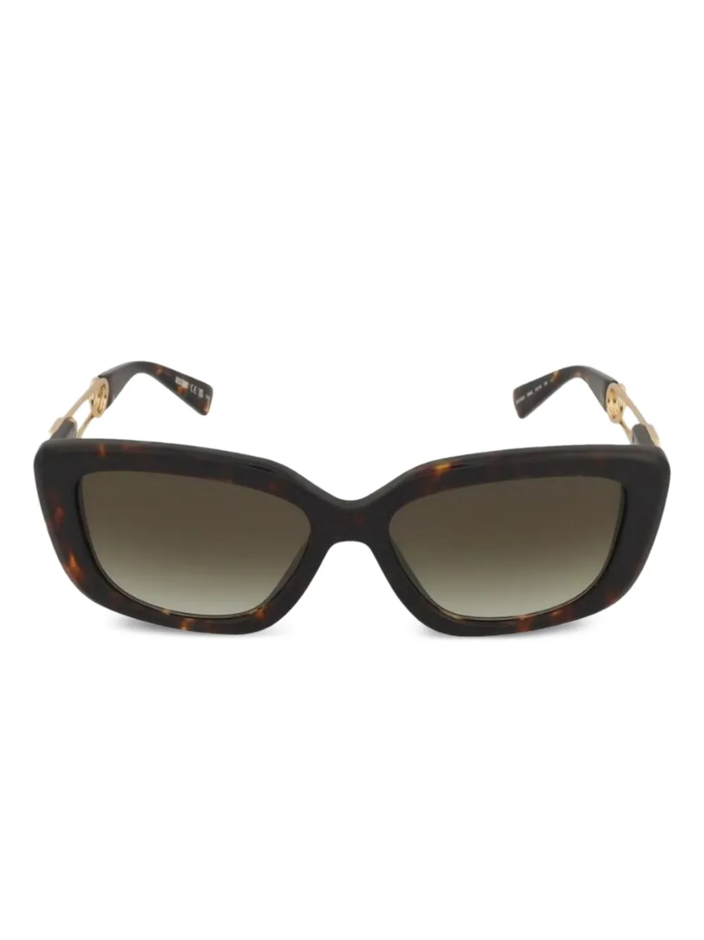Moschino safety-pin tortoiseshell sunglasses Zwart