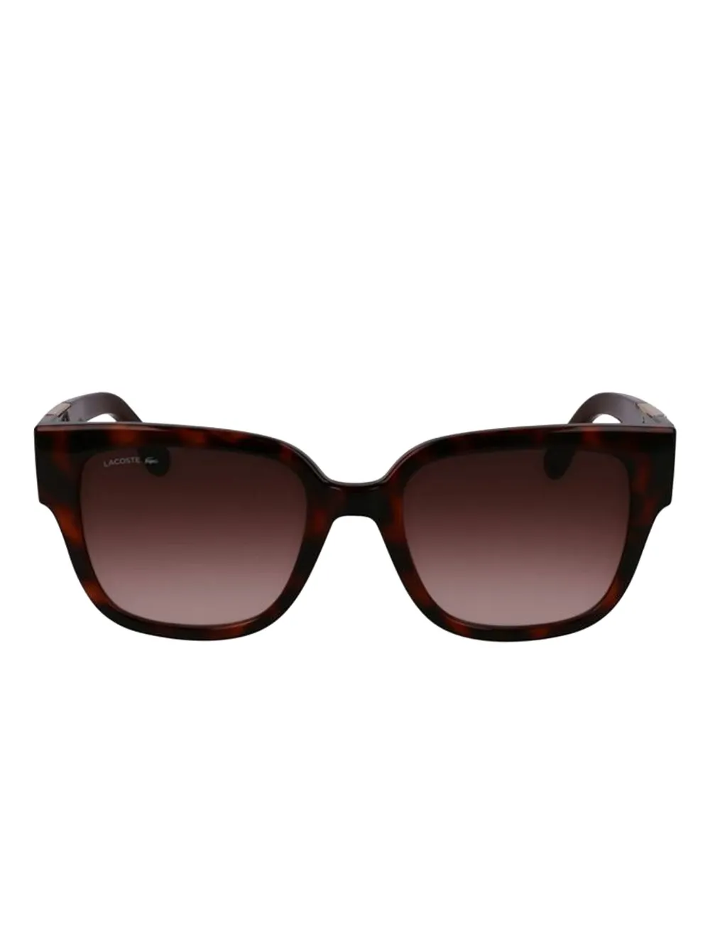 Lacoste Tortoiseshell Square Sunglasses In Black