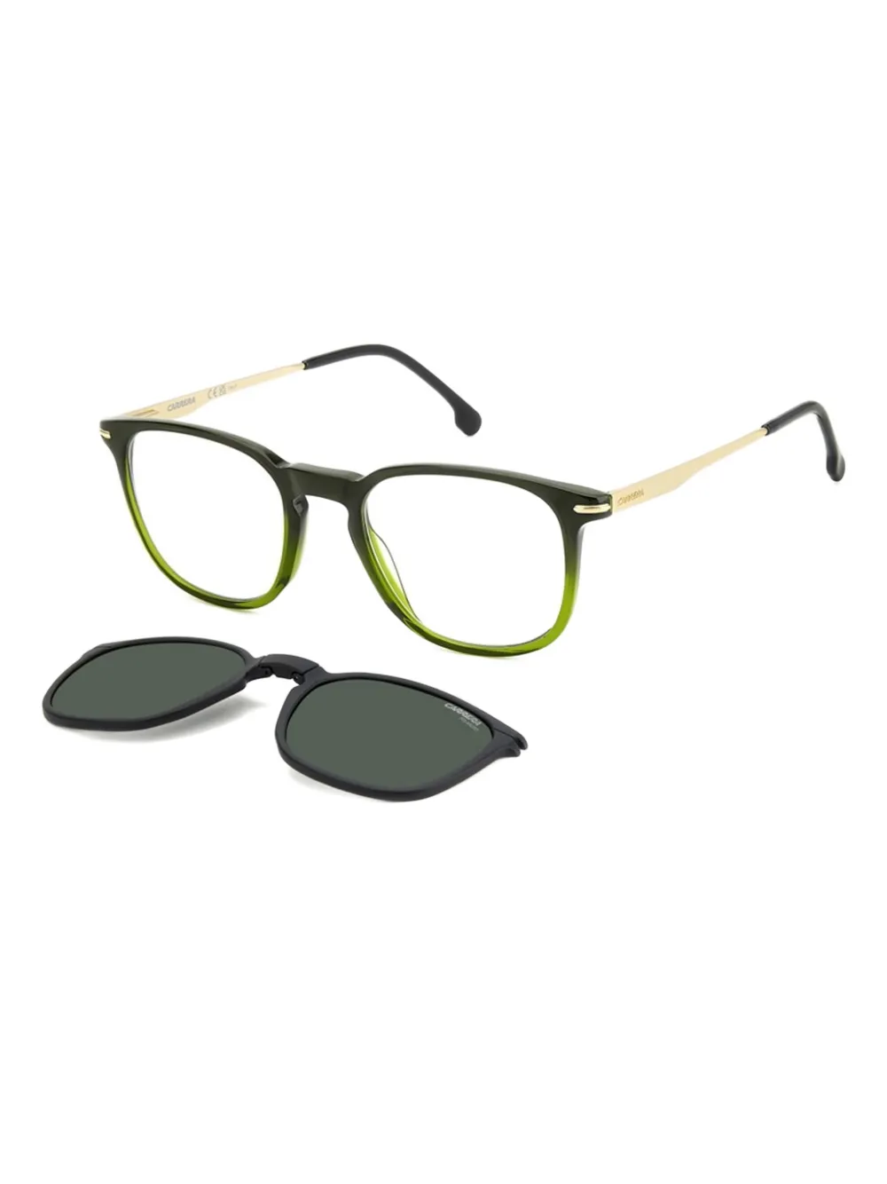 Carrera clip-on square-frame sunglasses Zwart