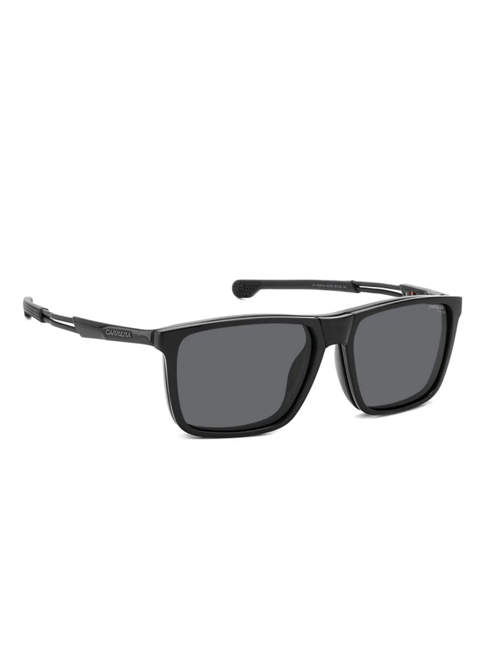 Carrera square-frame clip-on sunglasses Zwart