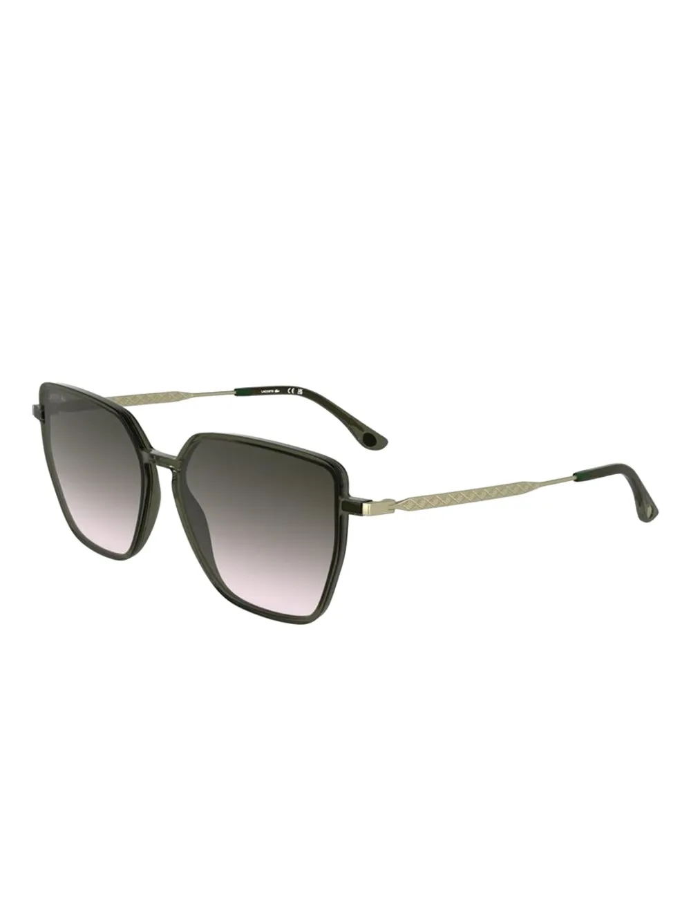 Lacoste geometric-frame sunglasses Zwart