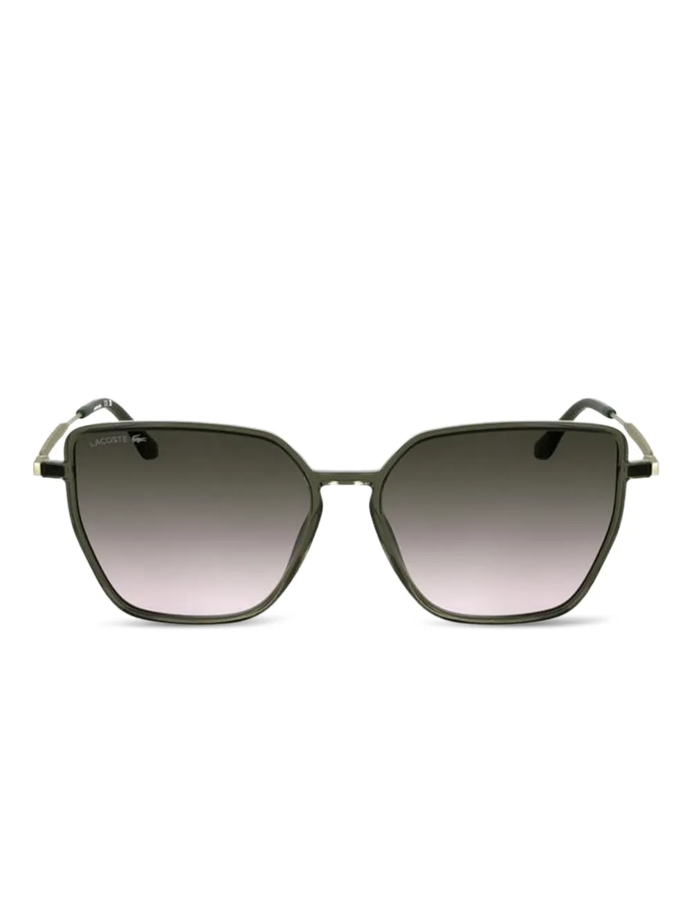 Lacoste geometric-frame sunglasses Zwart