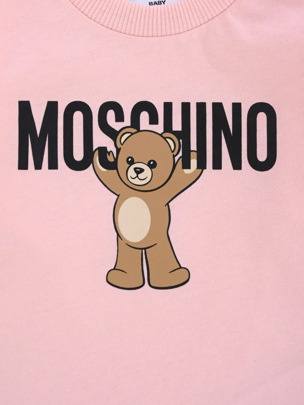 Moschino Kids T-shirt met teddybeerprint Roze
