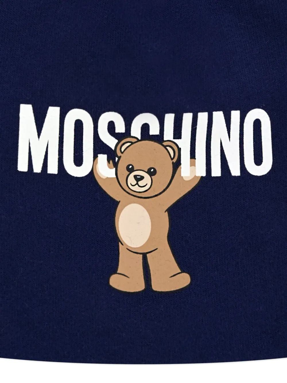 Moschino Kids Muts met beerprint Blauw