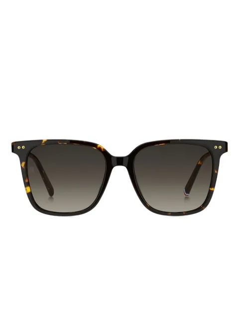 Tommy Hilfiger lentes de sol con armazón cuadrada estilo carey