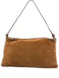 STAUD Harlow knotted-strap suede shoulder bag - Brown