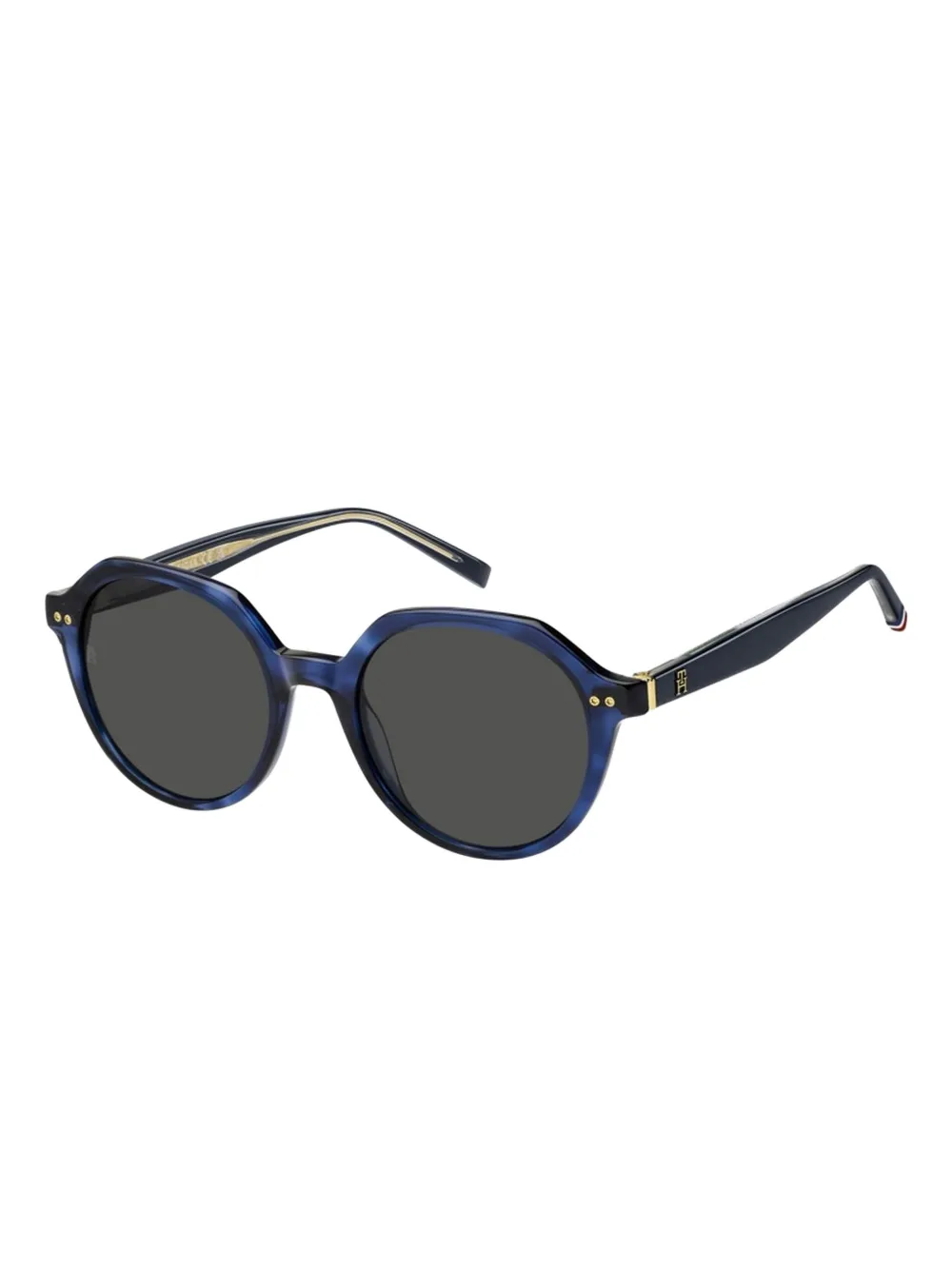 Tommy Hilfiger Zonnebril met rond montuur Blauw