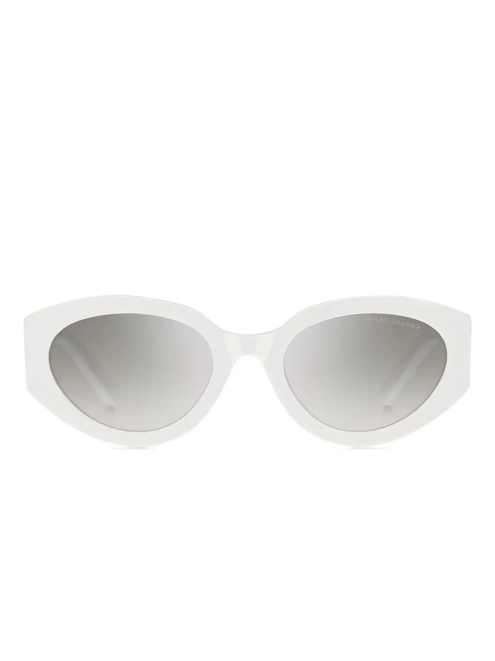 Marc Jacobs Eyewear logo-plaque oval-frame sunglasses Wit