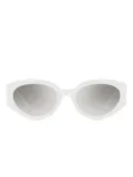Marc Jacobs Eyewear logo-plaque oval-frame sunglasses - White