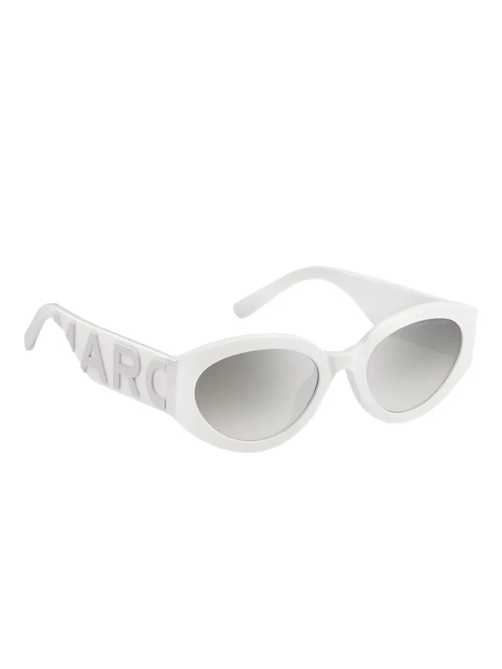 Marc Jacobs Eyewear logo-plaque oval-frame sunglasses Wit