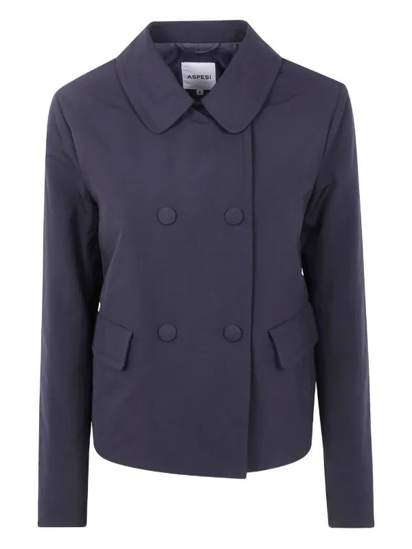ASPESI Double-breasted Jacket in Blue