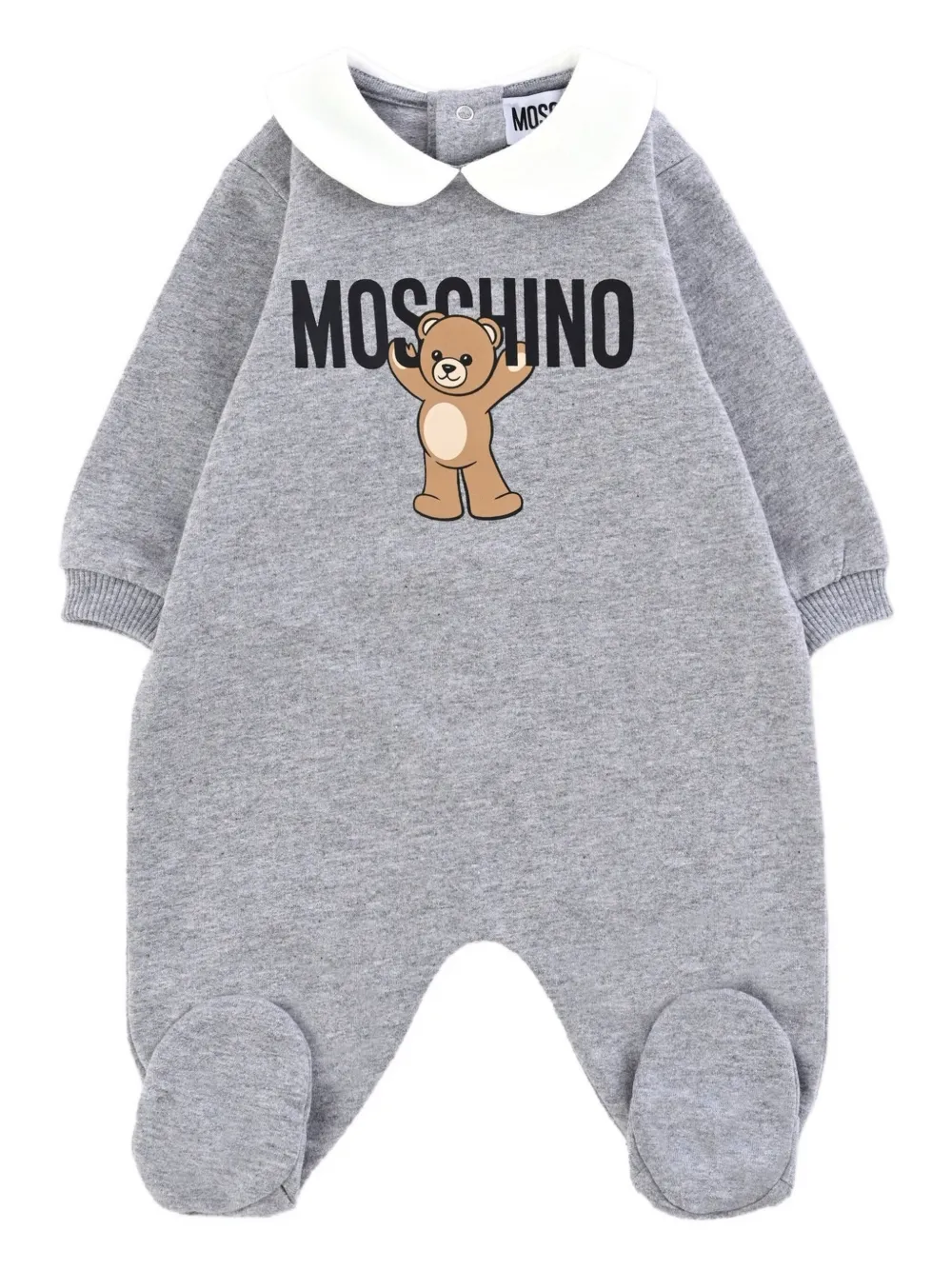 Moschino Kids Katoenen romper met teddybeerprint Grijs