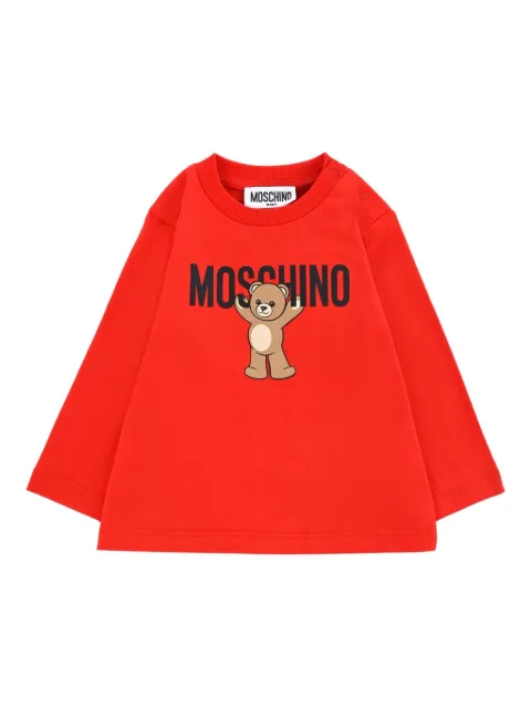 Moschino Kids teddy-print long-sleeve T-shirt