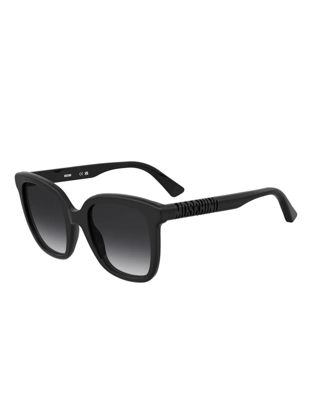 Moschino Eyewear logo-lettering square-frame sunglasses - Zwart