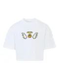 Barrow kids pangel-wing cotton T-shirt - White