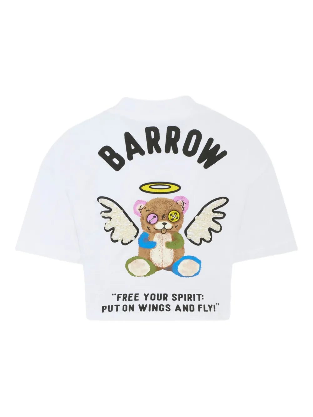 Barrow kids Katoenen T-shirt met vlakken Wit