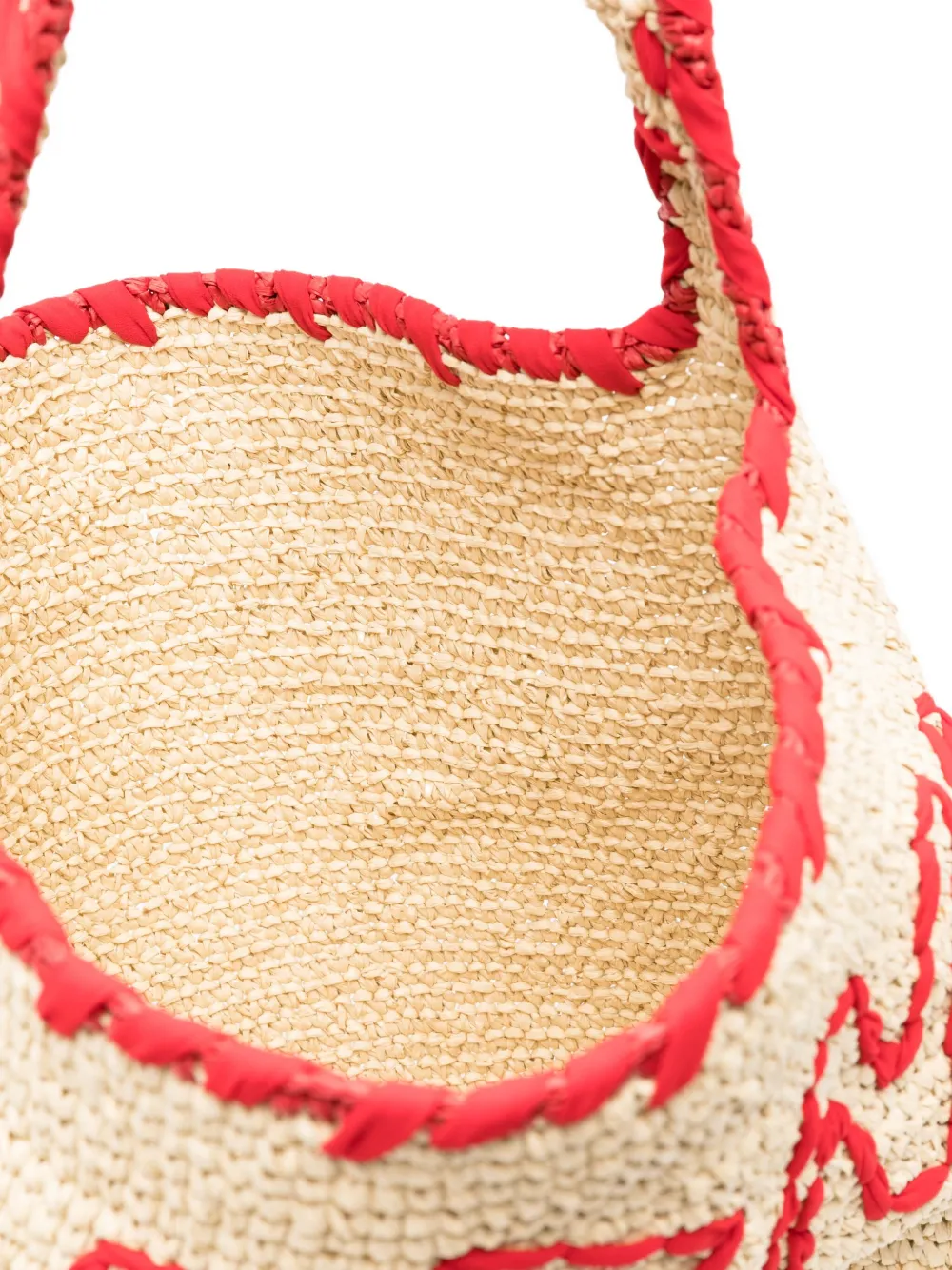 Marni Schoudertas met geborduurd logo Beige