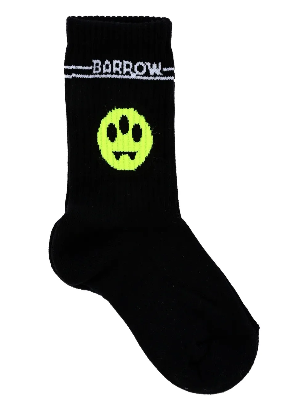 Barrow Smiley-face Ribbed Socks (pack Of Two) In Blue