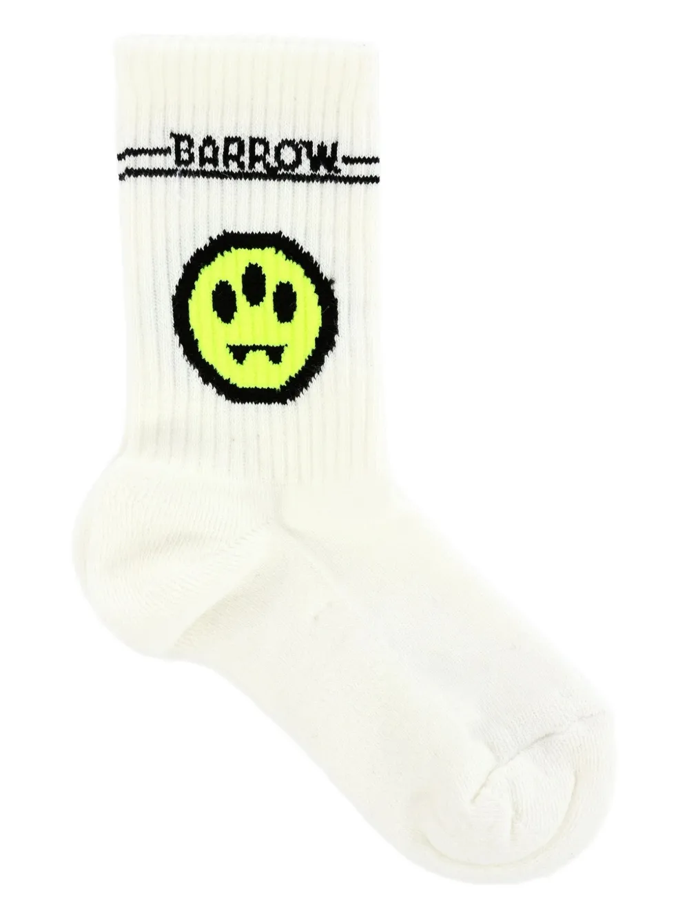 Barrow Smiley-face Ribbed Socks (pack Of Two) In Blue