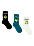 Barrow kids smiley-face ribbed socks (pack of two) - Blue