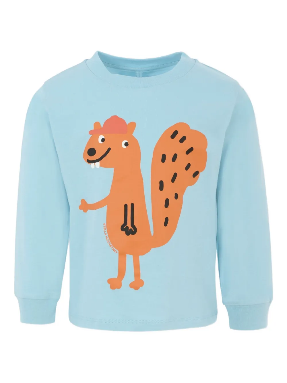 Stella McCartney Kids Sweater met eekhoornprint en lange mouwen Blauw