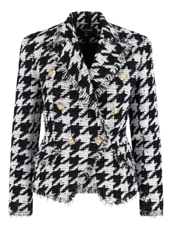 Houndstooth Tweed Jacket