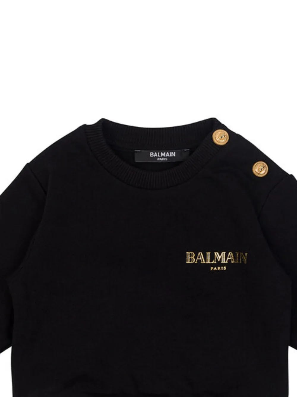 Button Logo-Print Sweatshirt